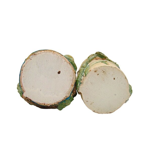 Mini Resin Bamboo Butterfly Bird Design Planters Trinket Dish Succulents Sz 3x3 - Picture 4 of 11